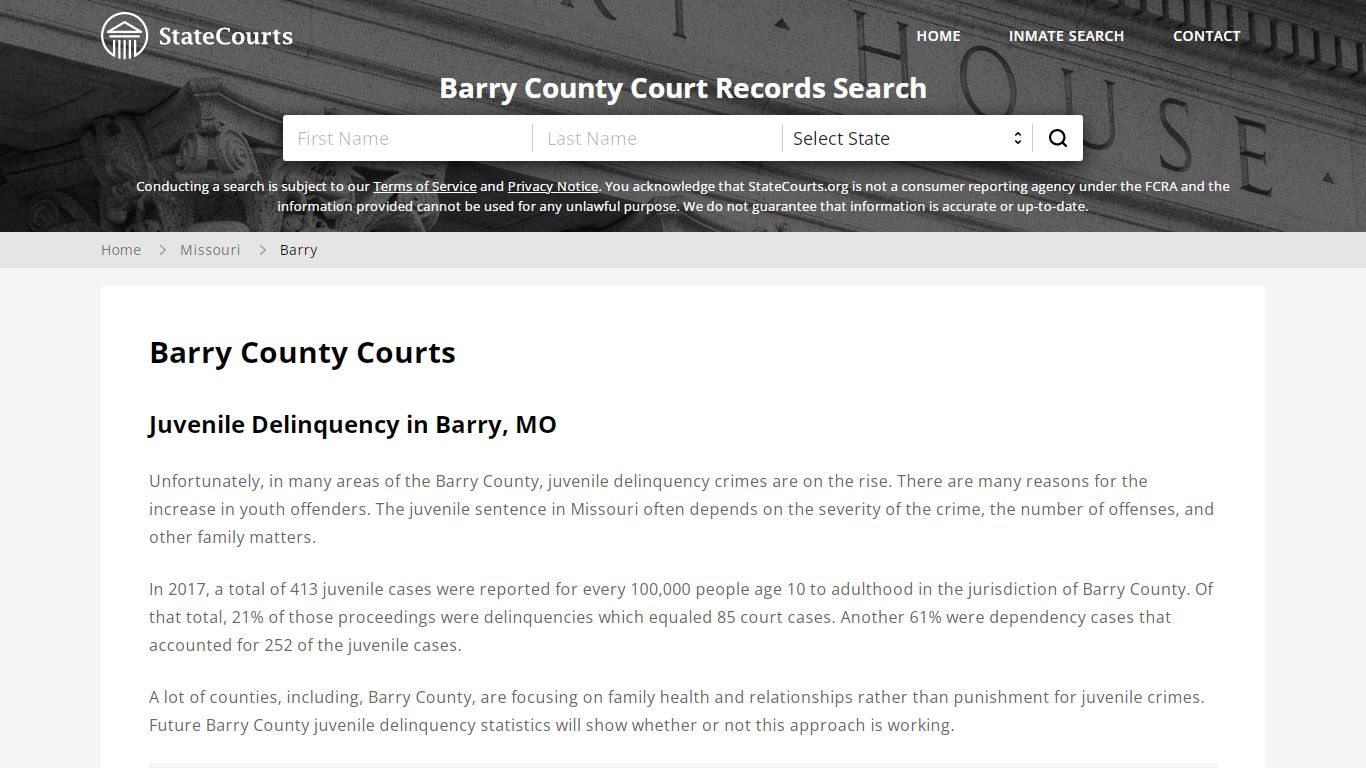 Barry County, MO Courts - Records & Cases - StateCourts